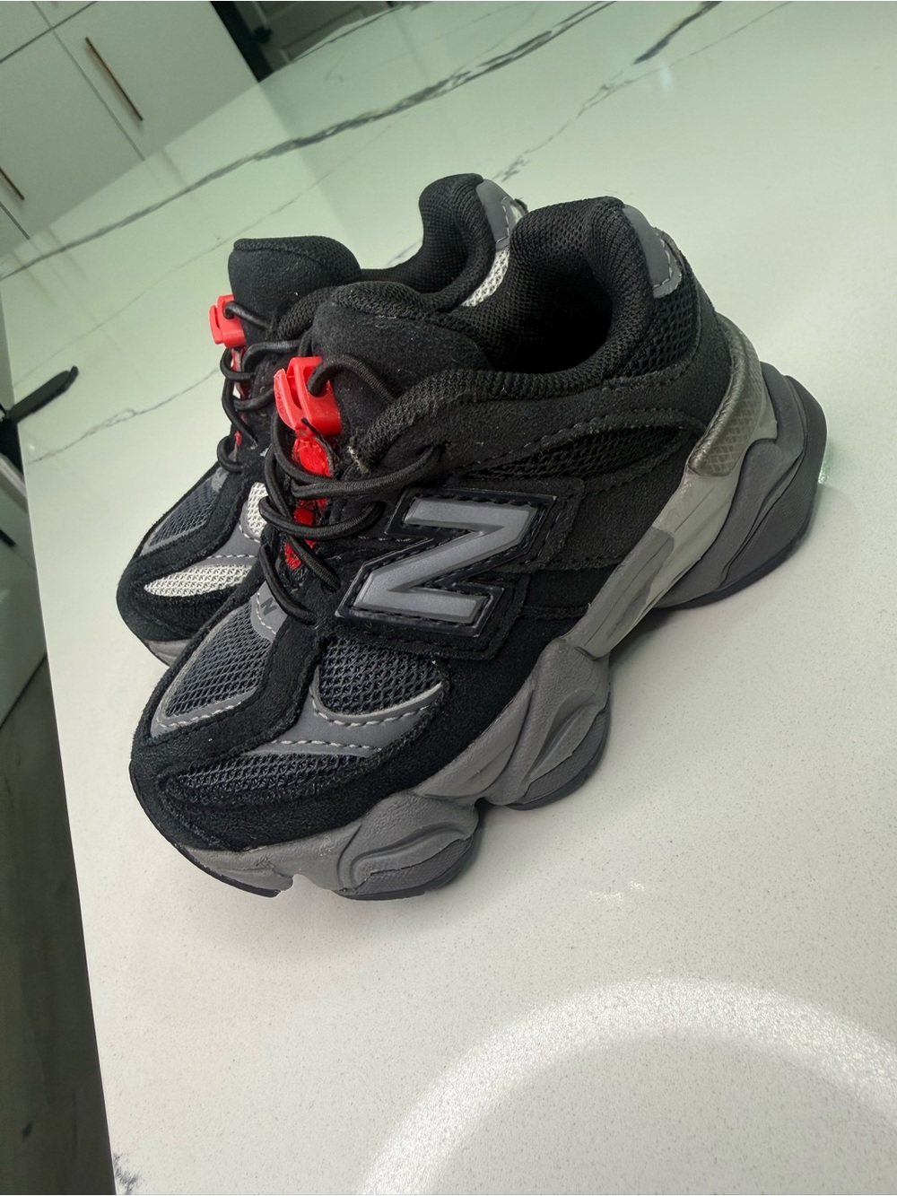 New Balance 9060 Black Castlerock Infant Toddler Size 6 US